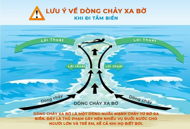 Cách nhận biết dòng chảy xa bờ.
