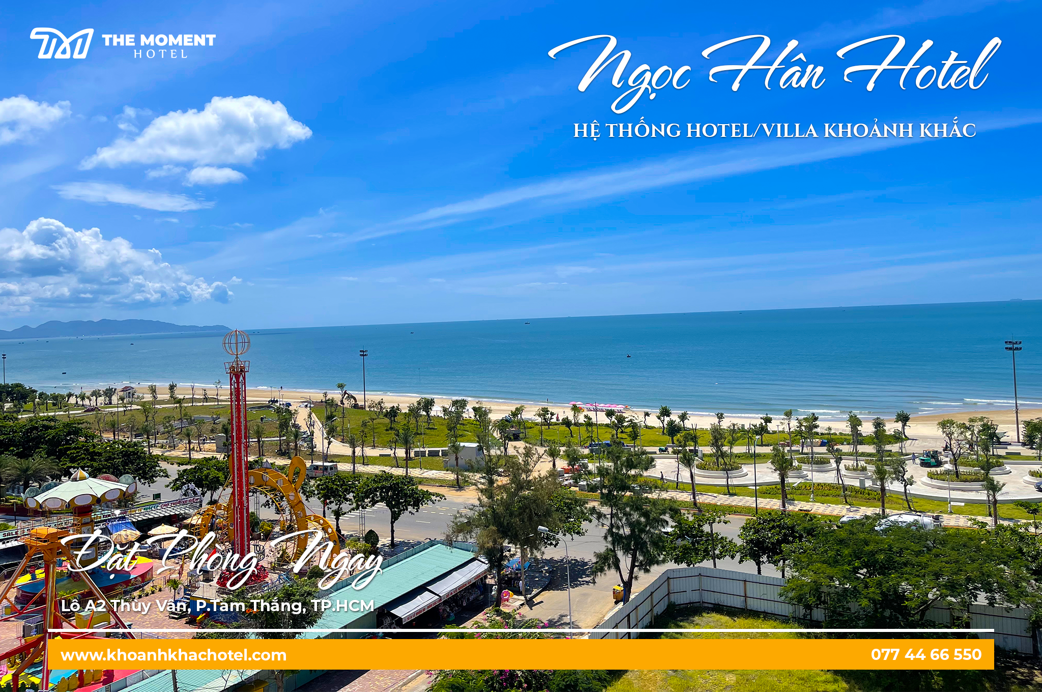 View biển nhìn từ khách sạn Ngọc Hân.